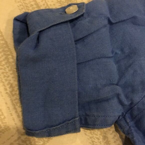 Janie and Jack Boys Blue Button Down Shirt - Picture 3 of 7